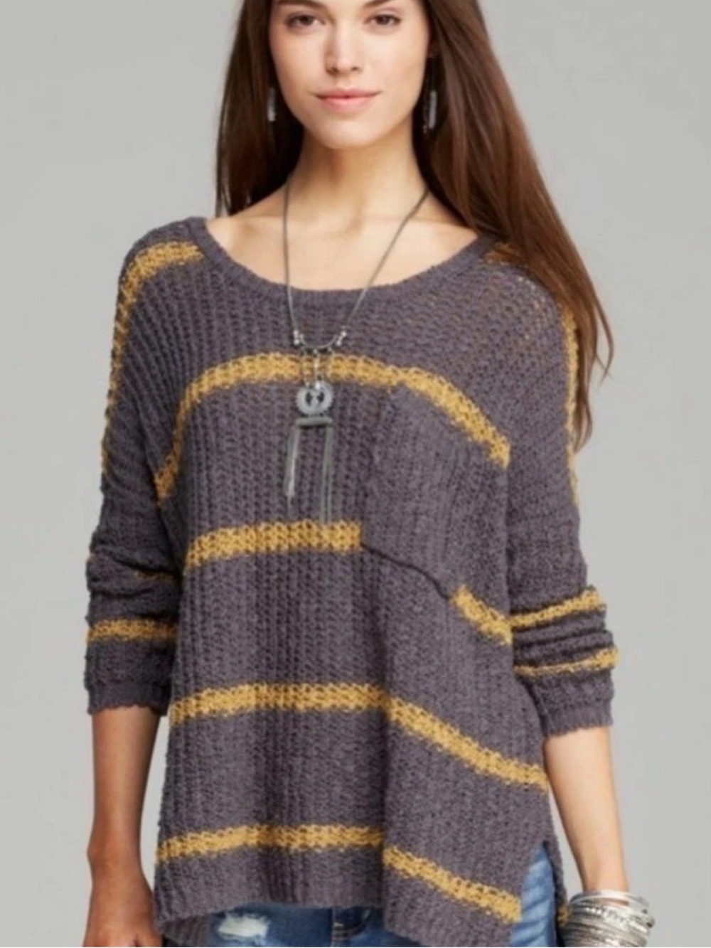 EUC Free People Greenwich Village Oversized Open Knit Sweater Medium